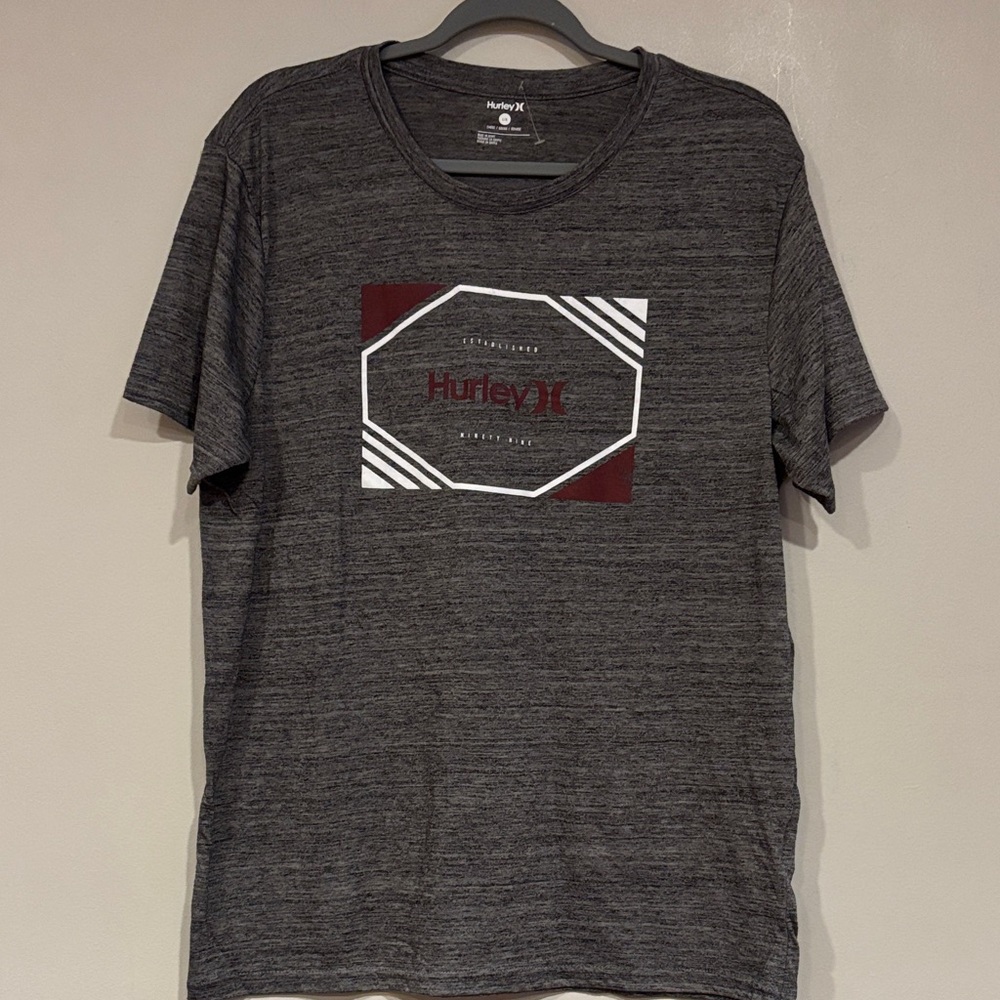 Hurley Men's Charcoal Graphic Tee